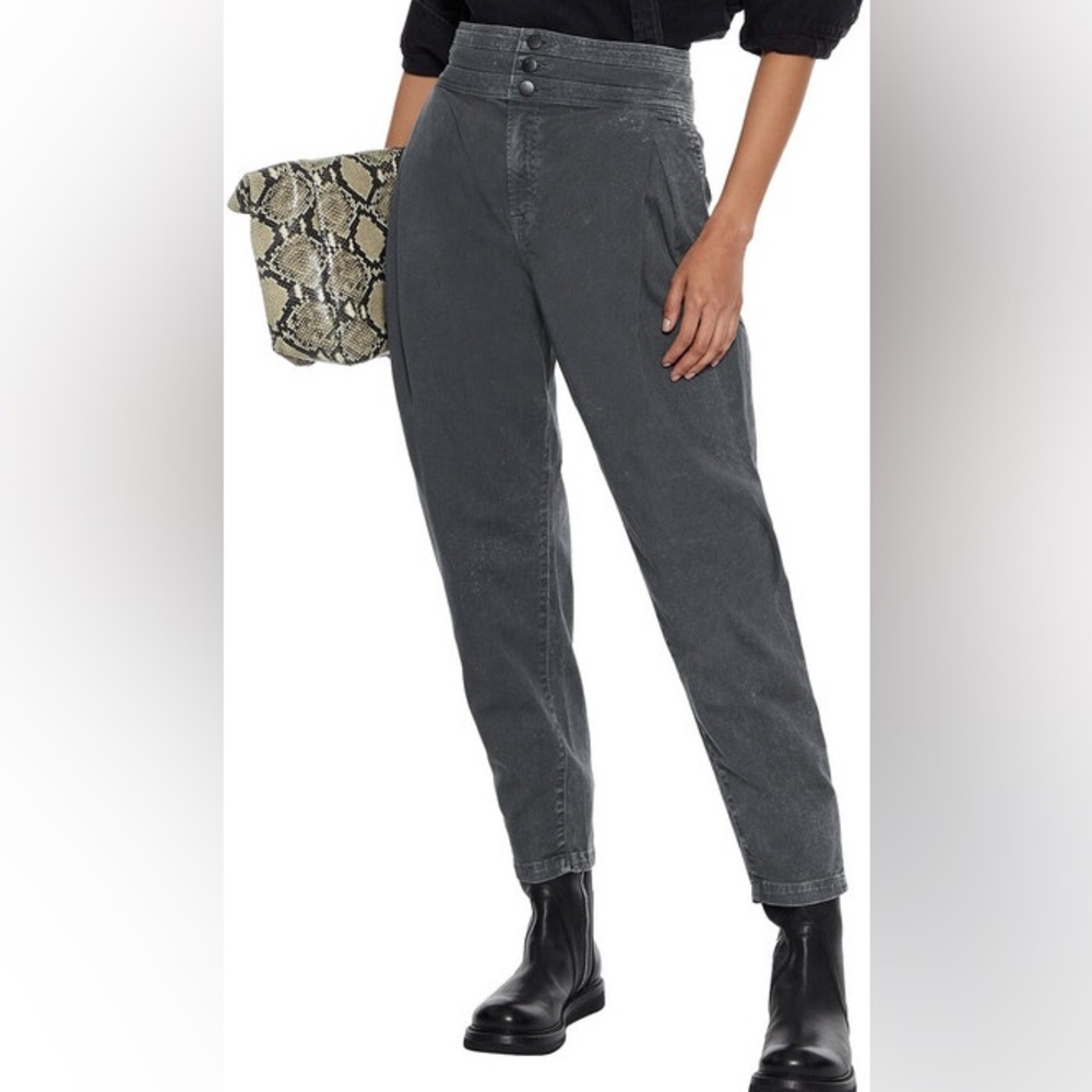 J Brand Carey pleated high-rise tapered jeans. Size 26